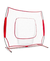 Vebreda Portable Practice Net Kit with 3 Carrying Bags-Red