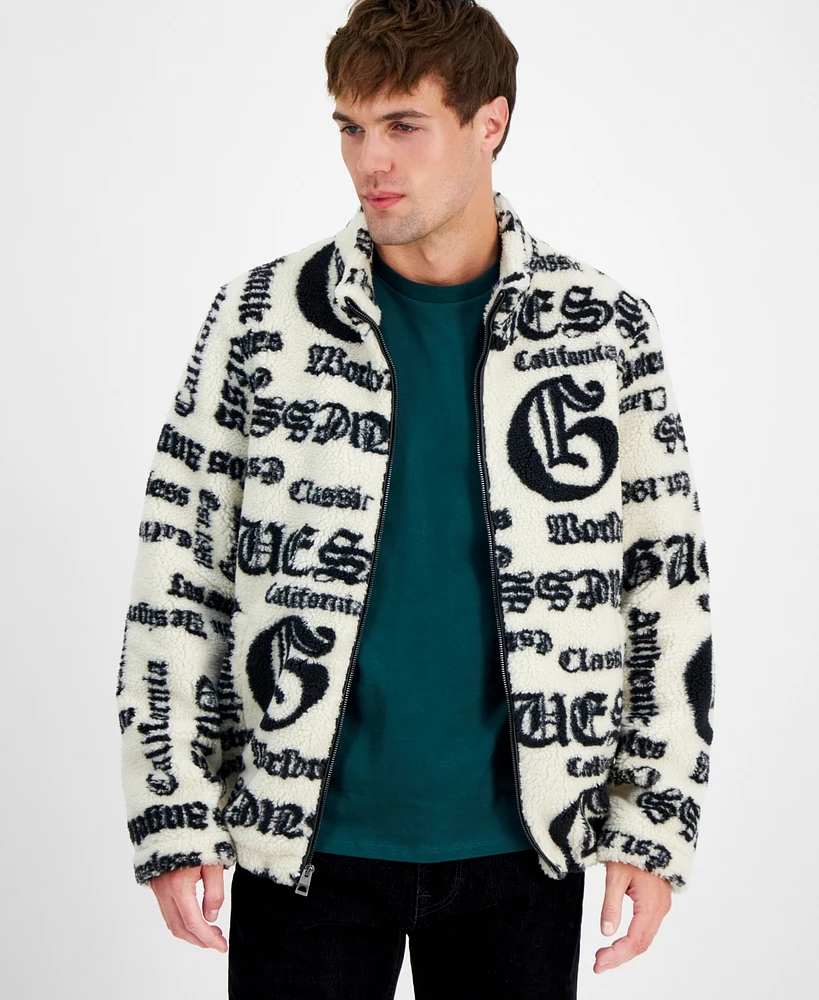 Guess Men's Jacquard Sherpa Jacket