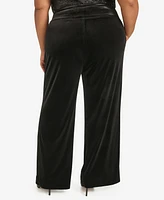 Calvin Klein Plus High Rise Wide Leg Velvet Pants