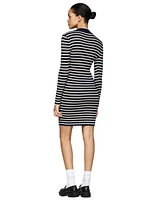 Tommy Jeans Women's Metallic Tipped Quarter-Zip Sweater Dress