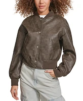 Levi's Women's Faux Leather Varsity Bomber Jacket