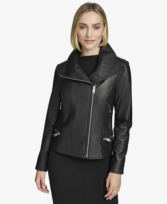 Andrew Marc Women's Beckett Asymmetrical Moto Leather Jacket