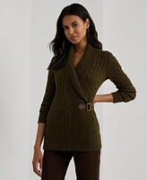 Lauren Ralph Buckled Cotton Sweater