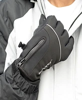 Isotoner Signature Men's Water Repellent Neoprene Sport Gloves with Zipper