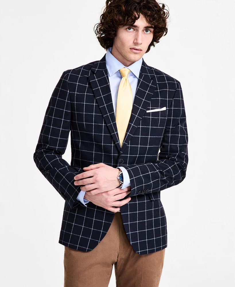 Nautica Men's Cotton & Linen Printed Modern-Fit Sport Coat
