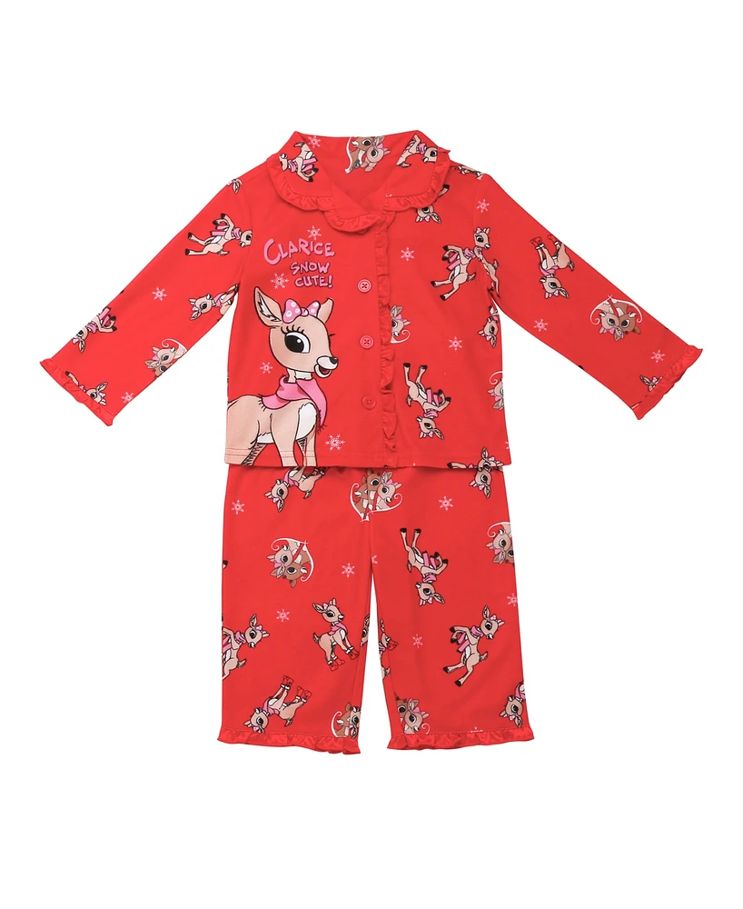 Rashti & Toddler Girls Clarice Reindeer 2-Piece Pajama Set