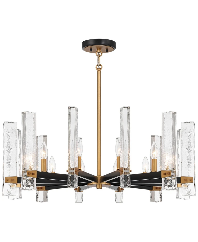 Possini Euro Design Possini Euro Daphne 32 1/4" Wide Gold Black 12-Light Modern Chandelier