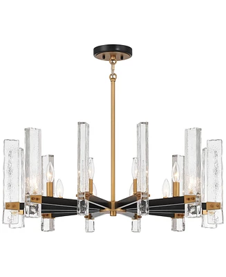 Possini Euro Design Possini Euro Daphne 32 1/4" Wide Gold Black 12-Light Modern Chandelier