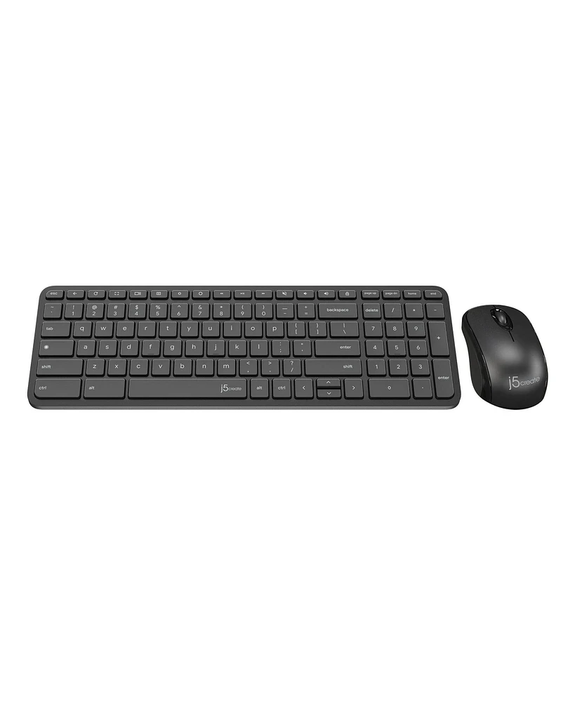 j5create Compact Wireless Keyboard and Mouse for Chrome Os, JIKBW602