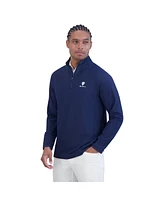 Ben Sherman Men's Solid Pique Quarter Zip Sweatshirt