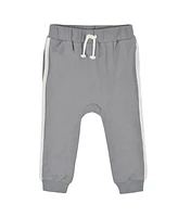Gerber Toddler Boys Mustard & Gray Joggers, 3-pack
