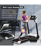 2.25 Hp Electric Motorized Folding Running Treadmill Machine with Led Display-White