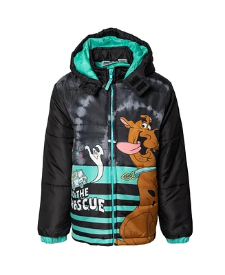 Scooby-Doo Boys Scooby Doo Zip Up Winter Coat Puffer Jacket to