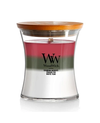 WoodWick Winter Garland Medium Hourglass Trilogy Candle, 9.7oz.