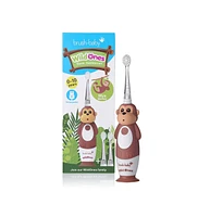 Brush-Baby WildOnes Monkey Kids Electric Rechargeable Toothbrush | Childrens Electric Toothbrush | Animal Character Toothbrush