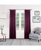 Chanasya Premium 2-Panel Embossed Leaf Textured Curtains - Back Tab, Ring Tab for Windows Living Room Bedroom