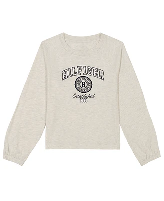 Tommy Hilfiger Big Girls Varsity Embroidered Long Sleeve Tee