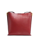 Donna Karan Bridgehampton Leather Turnlock Triple Compartment Crossbody