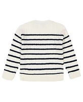 Tommy Hilfiger Big Girls Stripe Cable Sweater