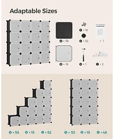 Slickblue Set of 16 Durable Plastic Storage Cubes for Versatile Organization and Space Saving