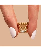 The Lovery Square Link Ring 14K Gold