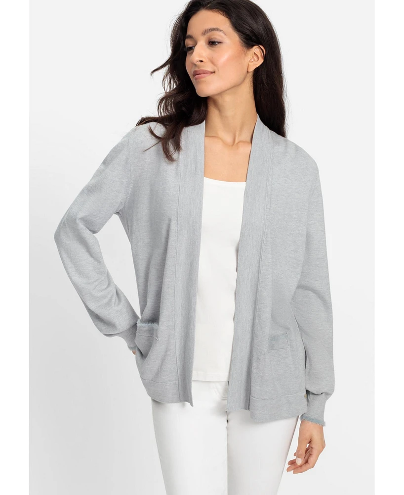 Olsen Women's Long Sleeve Open Front Cardigan