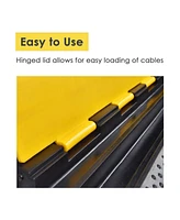 Yescom 2 Channel Cable Protector Ramp Rubber Electrical Wire Cover Cord Guard 2 Packs
