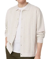 Frank And Oak Men's Regular-Fit Sweater-Knit Stripe Button-Down Shirt