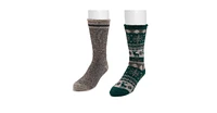 Muk Luks Men's 2 Pk Heat Retainer Socks