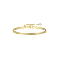 Hollywood Sensation Chic Adjustable Gold Snake Chain Bracelet