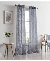 Dainty Home Stella Linen Look 76" W x 84" L Grommet Window Panel Set