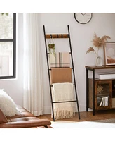 Slickblue 5-Tier Blanket Ladder Shelf Stylish and Functional Storage for Throws and Blankets