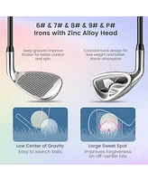 Vebreda Women's 9 Pieces Complete Golf Club Set-Pink