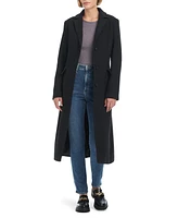 Sanctuary Women's Single-Breasted Novelty Herringbone Maxi Coat