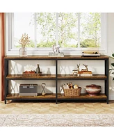 Tribesigns 70.9" Long Console Table with Storage Shelves, Industrial 3