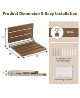 Skonyon Wall-Mounted Foldable Waterproof Hips Bathroom Bench
