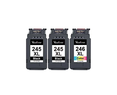 Valuetoner Replacement for Ink Cartridges 245 and 246 Pg-245Xl Cl-246Xl Pg-243 Cl-244 Compatible with TR4520 MX492 MX490 MG2420 MG2520 (3-Pack)