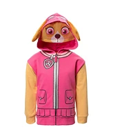 Paw Patrol Girls Rubble Chase Skye Fleece Zip Up Pullover Hoodie to