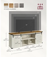 Slickblue 23.9" High Tv Stand for TVs up to 75 Inches Honey Brown