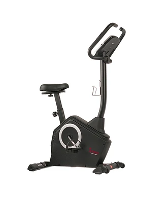 Sunny Health & Fitness Upright Exercise Bike with Electromagnetic Resistance, Programmable Monitor and Pulse Rate Monitoring - Sf-B2883