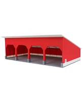 Generic 1/64 The Quad Bay 40ft x 80ft Cattle Shed, Red/White 3D Printed Farm Model Rw-15