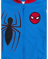 Marvel Boys Spider-Man Avengers Fleece Zip Up Cosplay Hoodie to (2T