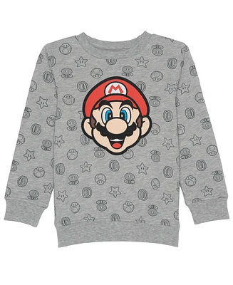 Mario Bros. Toddler and Little Boys Fleece Sweatshirt