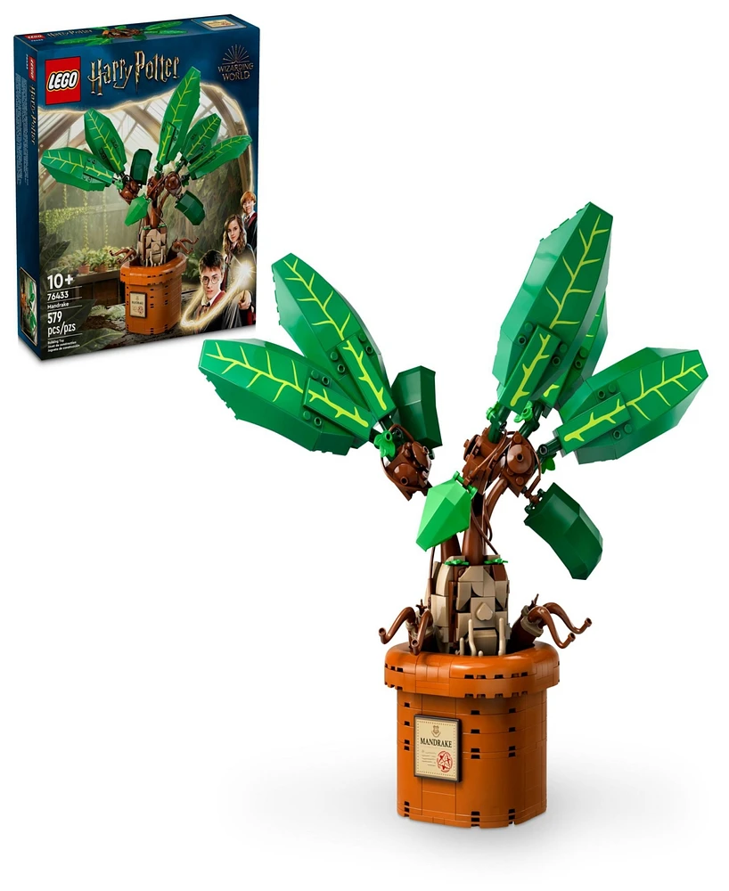 Lego Harry Potter Mandrake Magical Plant Toy Building Set 76433, 579 Pieces