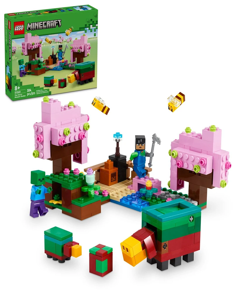 Lego Minecraft The Cherry Blossom Garden Video Game Building Set 21260, 304 Pieces