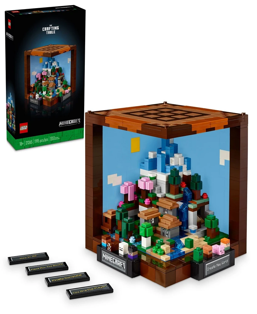 Lego Minecraft The Crafting Table Build and Display Set for Adults 21265, 1195 Pieces