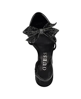 Guess Women's Merle Rhinestone Bow Embellished Slingback Pumps