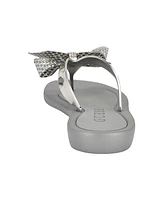 Guess Women's Tata Eva Fashion Bow Detail Flip Flop Sandals