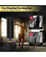 Skonyon Freestanding Punching Bag Kickboxing Bag with Stand and Suction Cup Base