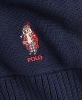 Polo Ralph Lauren Big Boys Polo Bear Cotton-Blend Hat and Scarf, 2-Piece Set